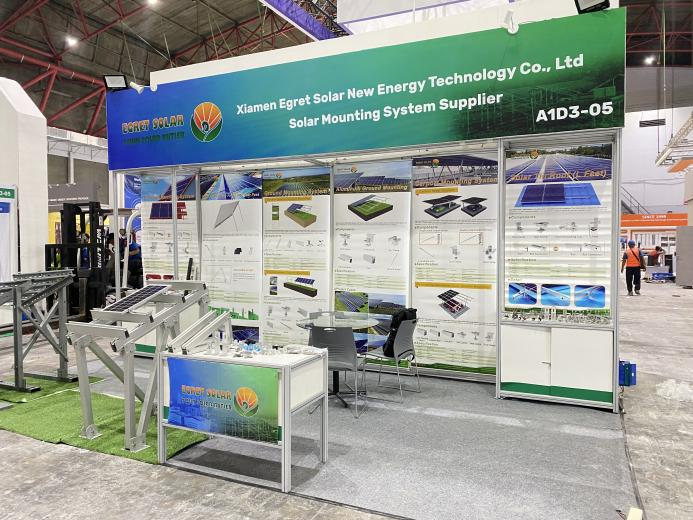 Сончевиот држач за монтирање Egret сјае на Solartech Indonesia 2026 година