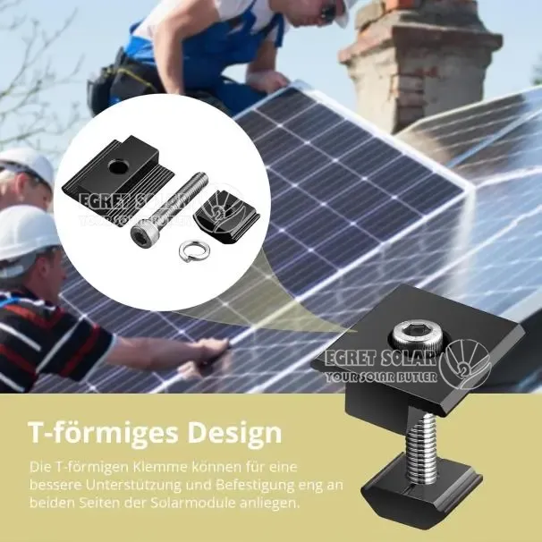 Solar Mounting T-Shaped Mid Clamp Solar Mounting T-Shaped Mid Clamp