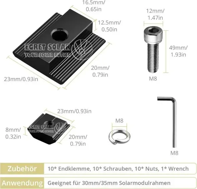Adjustable Mid Clamp Solar Panel Adjustable Mid Clamp Solar Panel